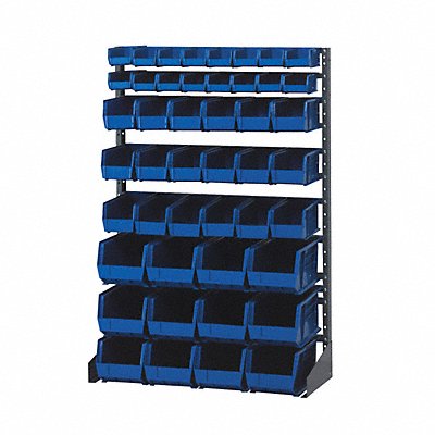 QUANTUM STORAGE SYSTEMS QRU16S220230240YL E1534 BinRailFlrRck 15inx54inx36in Load Capacity 37 lb