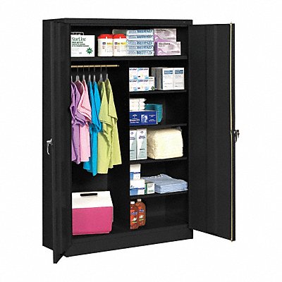 TENNSCO J1878CBLACK Storage Cabinet 78 x48 x18 Black 5Shlv