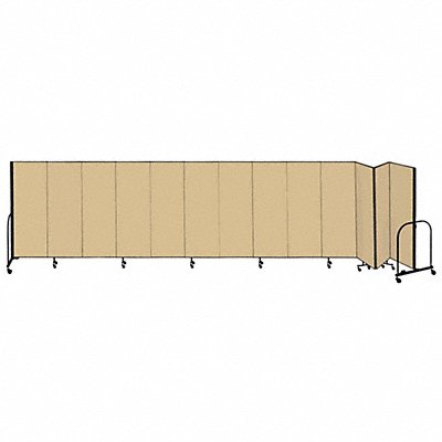 SCREENFLEX CFSL5013DO F1907 Partition 24 Ft 1 In W x 5 Ft H Walnut