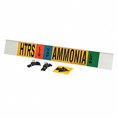 BRADY 59929 Pipe Marker Ammonia 4 in H 24 in W