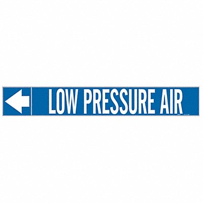 BRADY 20443 Pipe Marker Low Prssr Air 1in H 8in W