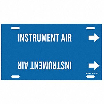 BRADY 4089F Pipe Marker Instrument Air 8in H 16in W