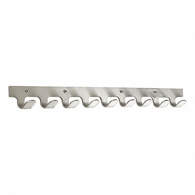 GLARO 230SA Coat Hook 10 Hooks 30 In W Satin Alumin