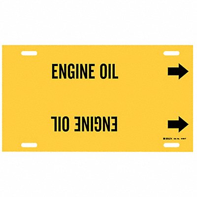 BRADY 4180F Pipe Marker Engine Oil 8 in H 16 in W