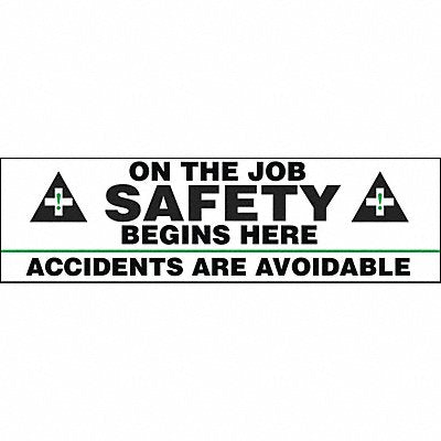 ACCUFORM MBR884 Safety Banner 28in x 96in Poly Sheeting
