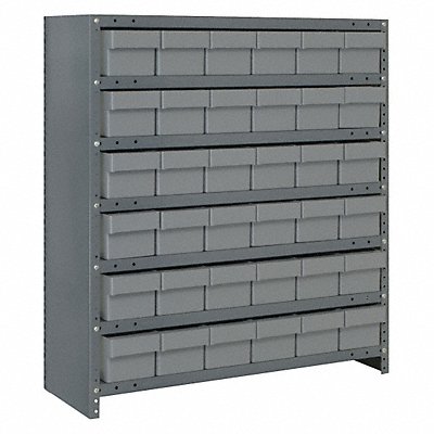 QUANTUM STORAGE SYSTEMS CL1239601GY E7214 Enclosed Bin Shelving 12x39x36in Grey