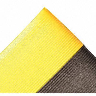 NOTRAX 413S0036BY Antifatigue Mat Black YllwBrdr 3ft.x6ft.