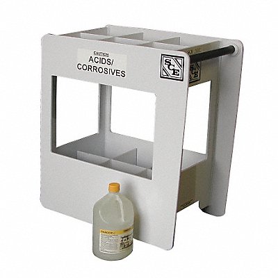 GRAINGER SCE100112 Chemical Transfer Cart 100 lb 12 Bottle