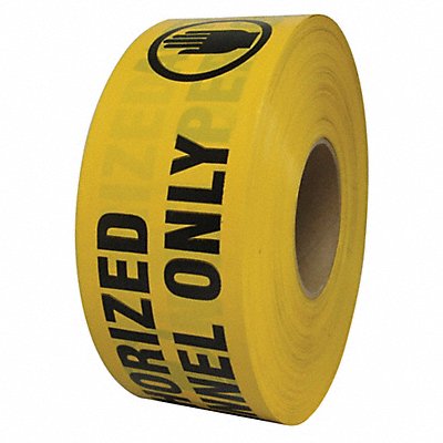 GRAINGER 3X10004ML Barricade Tape Yellow/Black 1000ft x 3In