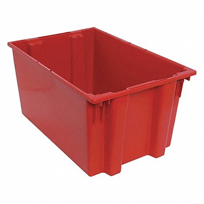 QUANTUM STORAGE SYSTEMS SNT300RD E1886 Stacking and Nesting Container Red Solid Polypropylene