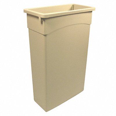 CONTINENTAL 8322BE Garbage Can Rectangular 23 gal Beige