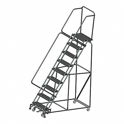 BALLYMORE WA093214G Lockstep Rolling Ladder Steel 90 In.H