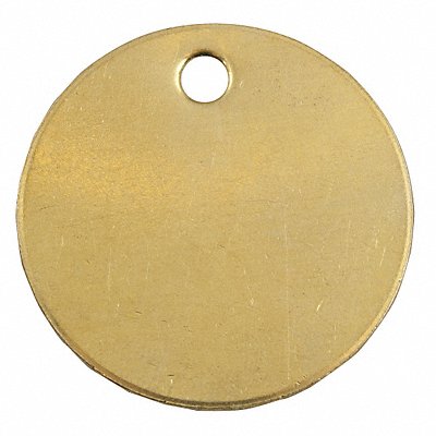 C.H. HANSON 42842 Blank Tag Brass 1 1/4in H 1 1/4in W PK25