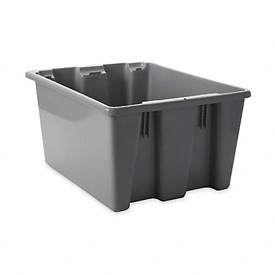 RUBBERMAID COMMERCIAL PRODUCTS FG172100Grey Stack and Nest Ctr Grey Solid Plastic