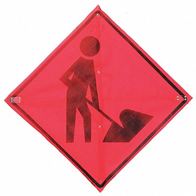 EASTERN METAL SIGNS AND SAFETY C36EMO3FHHDMENWORKSYM Workers Ahead Traffic Sign 36 x 36