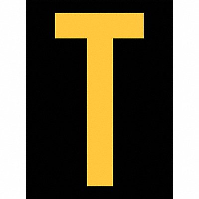 STRANCO INC RUM200TYB Reflective Letter Label T 2-1/2in H PK25