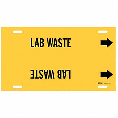 BRADY 4226F Pipe Marker Lab Waste 8 in H 16 in W