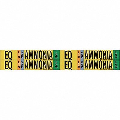 BRADY 90485 Pipe Marker Ammonia 1 1/8in H 7in W