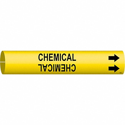 BRADY 4169C Pipe Marker Chemical 2 in H 2 in W