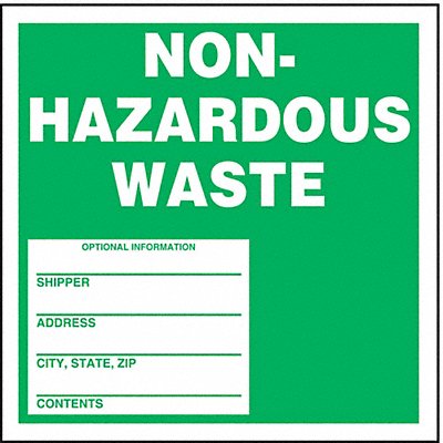 ACCUFORM MHZW11EVP DOT Handling Label Waste 6 Label W PK25