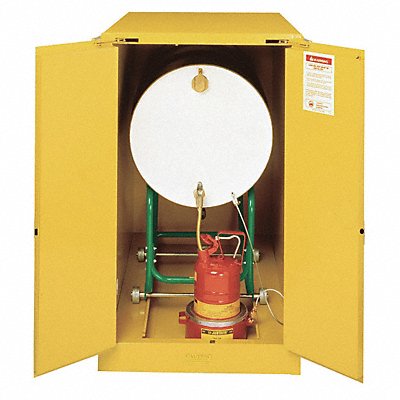 JUSTRITE 899320 Flammable Cabinet Horizontal 55 gal Yellow