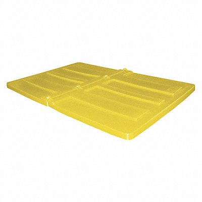 GRAINGER 22LIDYELLOW Truck Lid Yellow Fits 59-2/5 cu ft.