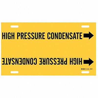 BRADY 4076F Pipe Marker High Pressure Condensate 8in H