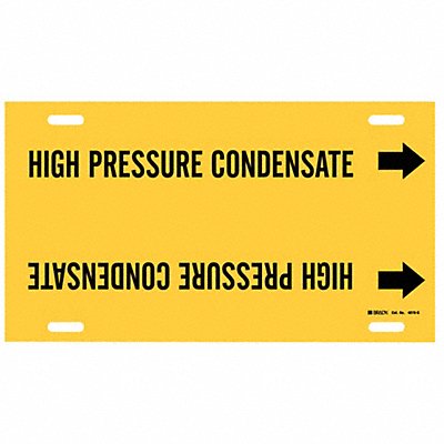 BRADY 4076G Pipe Marker High Prssre Condensate 10in H