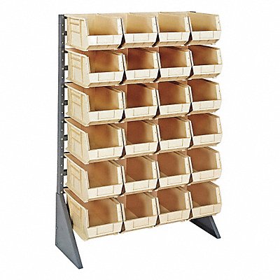 QUANTUM STORAGE SYSTEMS QRU12S24024IV F1613 BinRailFlrRck 15inx54inx36in Load Capacity 50 lb