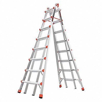 LITTLE GIANT 10109 Telescoping Stepladder Aluminum IA 15ft