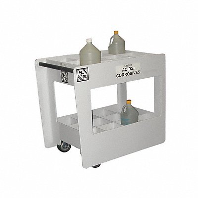 GRAINGER SCE100124 Chemical Transfer Cart 100 lb 24 Bottle