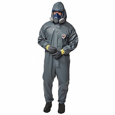 LAKELAND LS51130XL Hooded Coverall Elastic Green XL