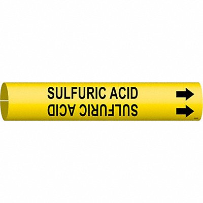 BRADY 4136B Pipe Markr Sulfuric Acid 7/8in H 7/8in W