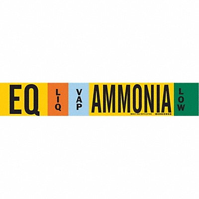 BRADY 59982 Pipe Marker Ammonia 4 in H 24 in W