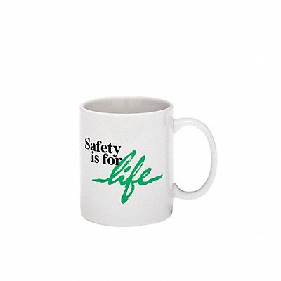 QUALITY RESOURCE GROUP 13001L Coffee Mug Safety For Life White 11oz