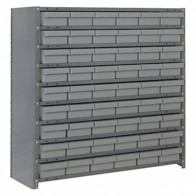 QUANTUM STORAGE SYSTEMS CL1239401GY E7215 Enclosed Bin Shelving 12x39x36in Grey