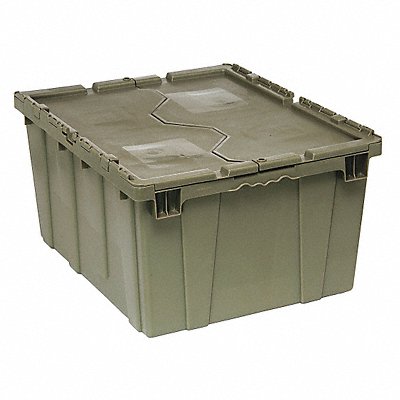 QUANTUM STORAGE SYSTEMS QDC282015 Attached Lid Container Grey Solid HDPE