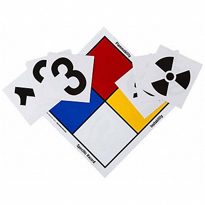 BRADY 99444 NFPA Sign Kit Self Adhesive Vinyl 15 H