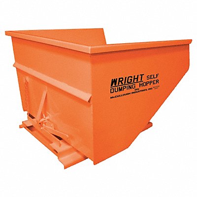 GRAINGER 26077ORANGE Self Dumping Hopper Orange 6 000 lb