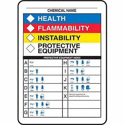 ACCUFORM ZFD841VP Chemical Label Plastic 10 in H