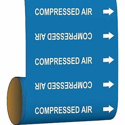BRADY 41456 Pipe Marker Comprssed Air 8in H 8in W