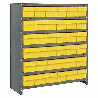 QUANTUM STORAGE SYSTEMS CL1239601YL E7214 Enclosed Bin Shelving 12x39x36in Yellow