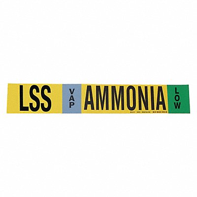 BRADY 90453 Pipe Marker Ammonia 4 in H 24 in W