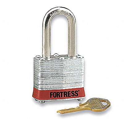GRAINGER 1803LHRED Lockout Padlock KD Red 1-1/4 H