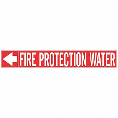 BRADY 20430 Pipe Marker Fire Protection Water