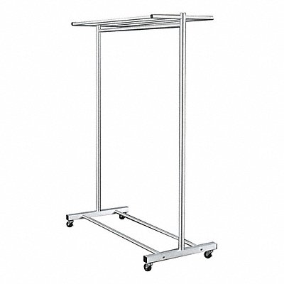 GLARO 7244SA Single Sided Mobile Coat Rck 48 In Satin