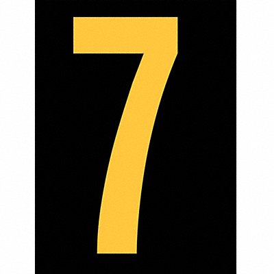 STRANCO INC RUM2007YB Reflective Number Label 7 2-1/2in H PK25
