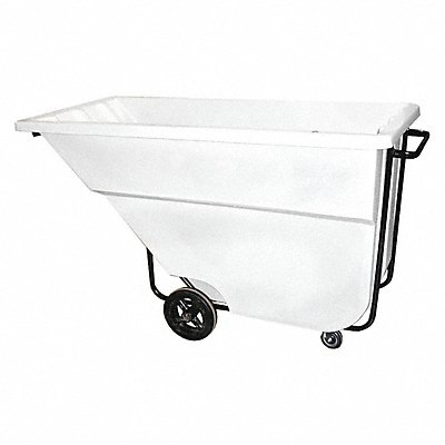 GRAINGER 11CUSWHITE Tilt Truck Medium-Duty 1-1/8 cu yd White