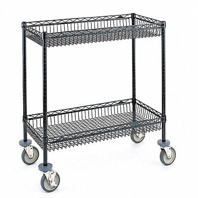 METRO 66171 CART 2 BASKET BLACK 39 HX18 WX48