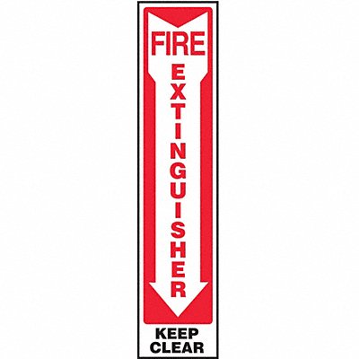 ACCUFORM MFXG584VS Fire Extinguisher Sign 18X4 ENG SURF